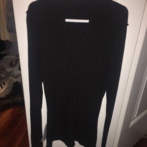 Black turtleneck with cut out in front